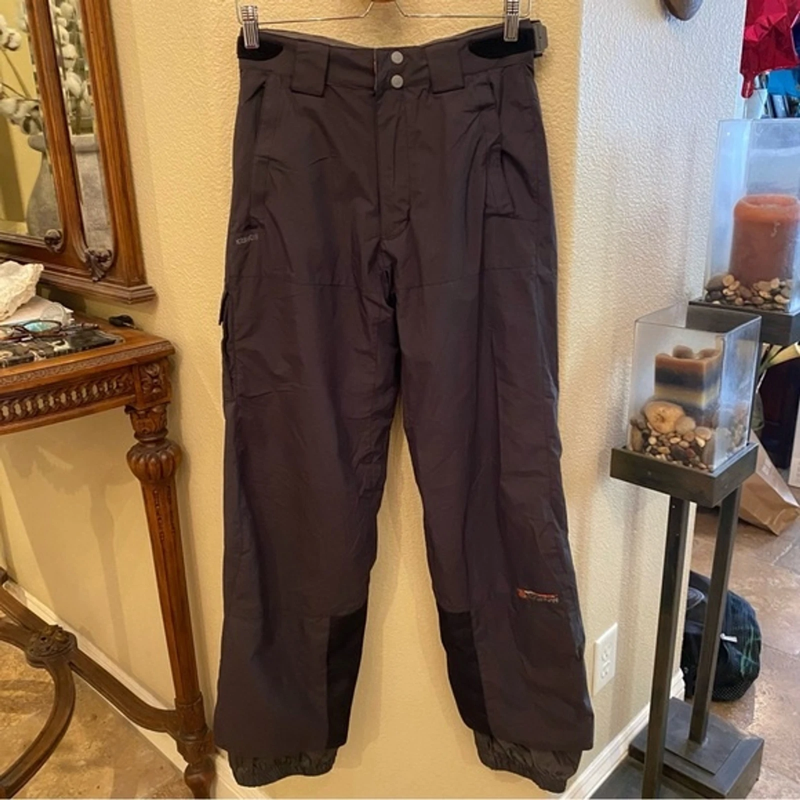 K2 SNOWBOARDS Men Gray Synth Hydromatic Waterproof Snow Ski Pants Size Small