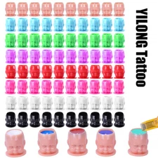 200-1000Pcs Professional Doll Shape Tattoo Ink Cups Base Prevent Falling Off