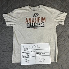 CCM Anaheim Mighty Ducks Shirt Mens 2XL Gray Hockey California NHL Athleisure