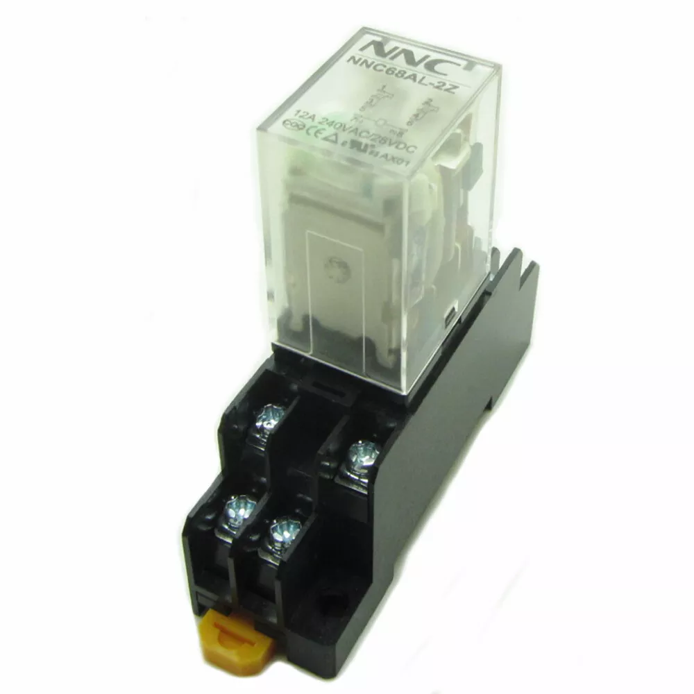 DC 12V Coil Power Relay 12A DPDT LY2NJ 8 Pin Plug in + Din Rail