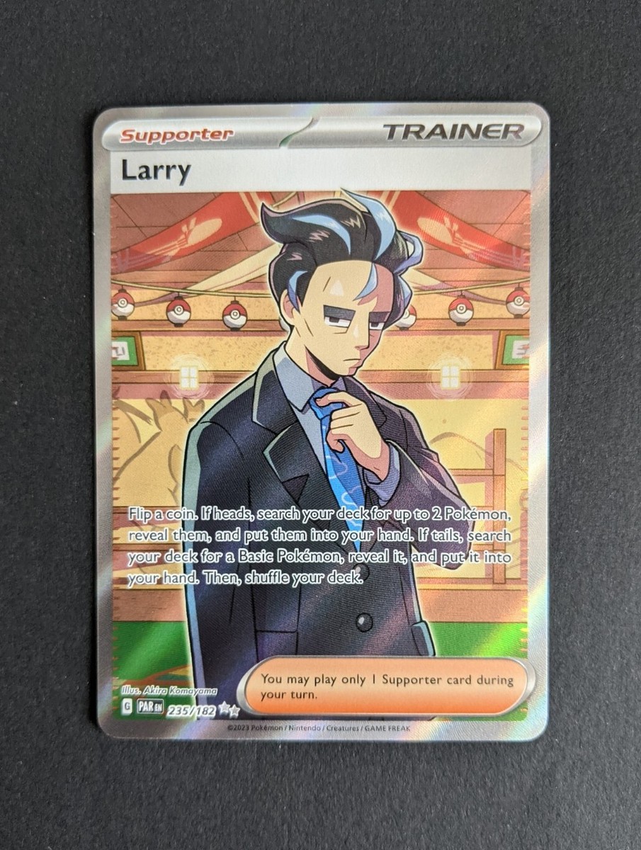 Pokmon TCG: Larry - Paradox Rift 235/182 Ultra Rare - Full Art Trainer | eBay Pokmon TCG: Larry - Paradox Rift 235/182 Ultra Rare - Full Art Trainer | eBay