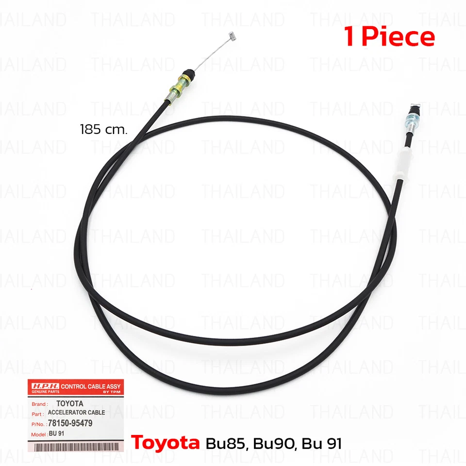 Accelerator Throttle Cable Black For Toyota Bu85 Bu90 Bu 91 DYNA  1948 - 1994 - image 2 of 4