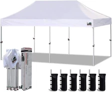 Eurmax 10x20 EZ Pop Up Outdoor  Event Canopy Instant Party Tent Shade Shelter