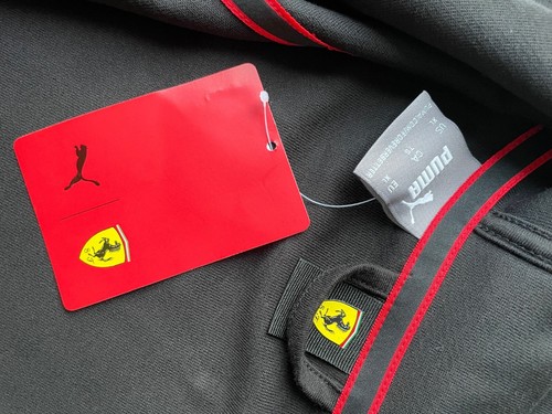 PUMA BLACK OFFICIAL FERRARI F1 RACE HOODIE SWEATSHIRT JACKET - XL - NEW & TAGS - Picture 14 of 18