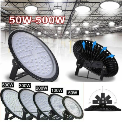 GOWTALL 100W 150W 200W 300W LED High Bay Light Low Bay UFO Warehouse Industrial Lights
