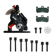 JUIN TECH GTF-6 6 Pistons FlatMount eBike CX Hydraulic Disc Brake Caliper,BK