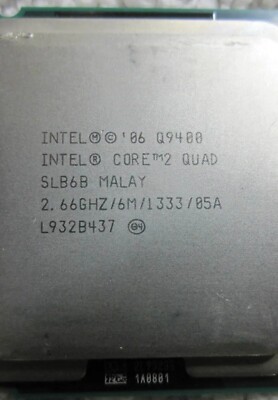 Intel Core 2 Quad Q9400 Q9400 - 2,66 GHz Quad-Core, 6M, 1333, 05A, Prozessor