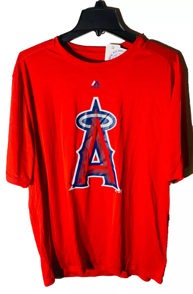 Majestic Athletic Men's Los Angeles Angels of Anaheim T-Shirt LARGE RED