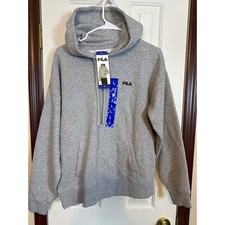 FILA Gray Hoodie Sweatshirt Pullover Comfy Everyday Activewear Large