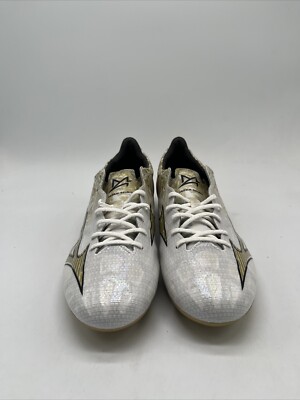 Mizuno Alpha Made In Japan White/Gold Soccer Cleats P1GA246050