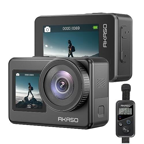 Caméra Sport 4K AKASO Brave 7 avec double écran tactile étanche IPX8