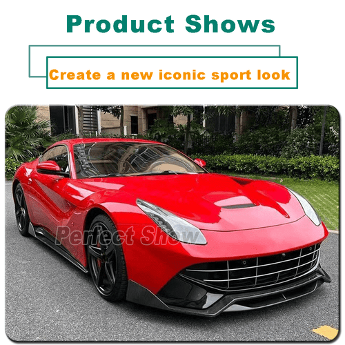 Carbon Frontlippe Frontspoiler Frontansatz für Ferrari F12 Berlinetta 2012-2017 - Picture 3 of 14