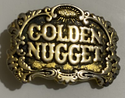 Rare Design Golden Nugget Casino Belt Buckle