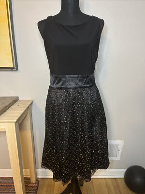 anne klein black sleeveless dress Pleated Bodice Sheath Dress