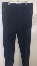 Stacy Adams Pleat Dress Pants Navy Blue- Twill Rayon - 38X33