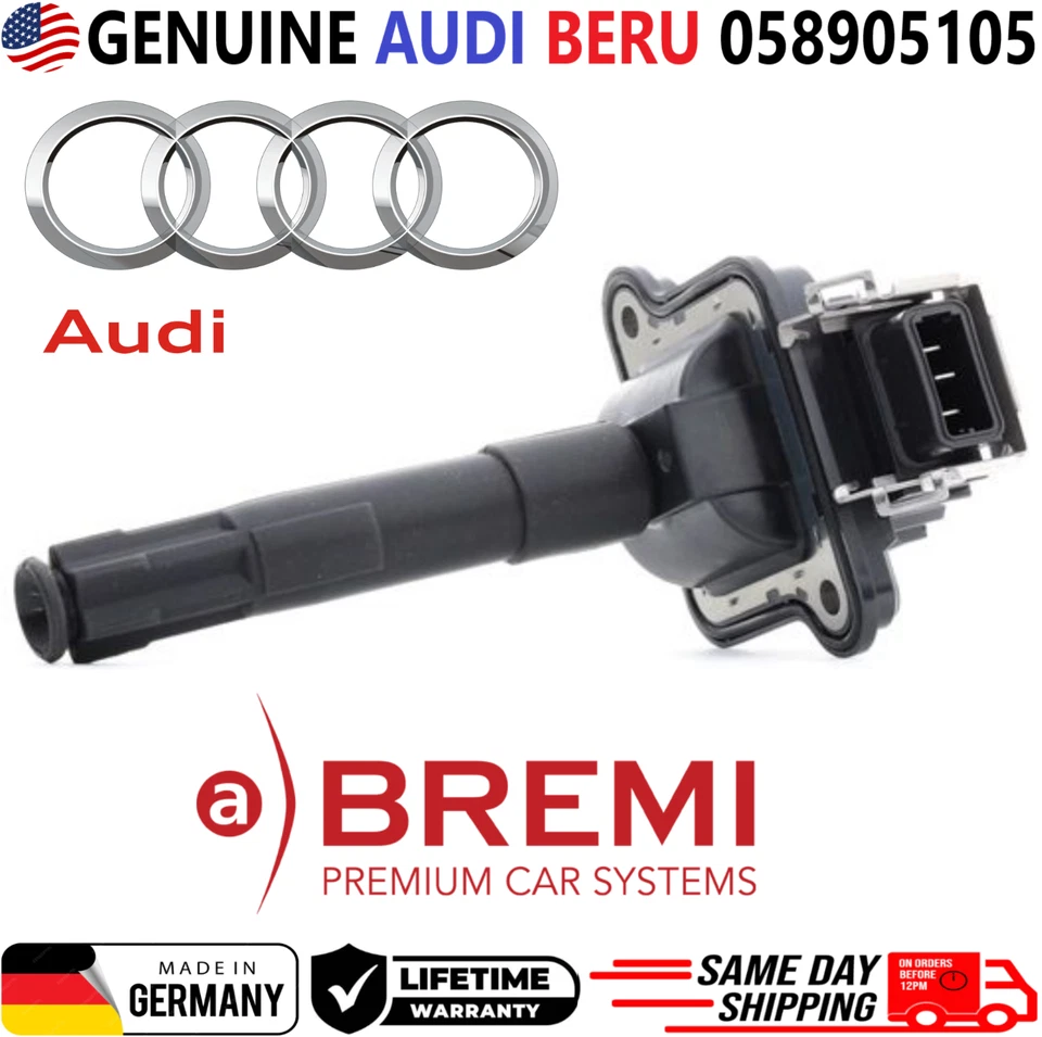 Bobinas de encendido originales Audi Beru x6 para Audi y Volkswagen 1997-2005, 058905105 Foto 2 de 4