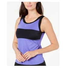 Nike Swim Women's Sport Mesh High Neck Tankini Top Swimwear Purple XS, 70 NWT