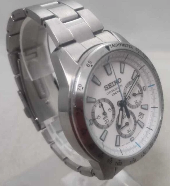 Seiko chronograph deals 100m tachymeter