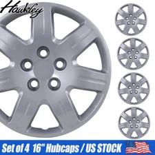 16" Set of 4 Silver Hub Caps Full Rim Wheel Covers for 2006-2011 Honda Civic New
