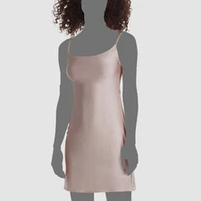 Commando Women Beige Faux Silk Cami Slip Size L