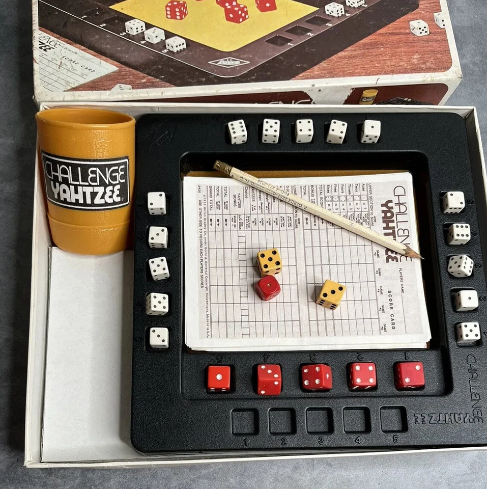 Yahtzee Challenge Game Milton Bradley Original Box 1974 - Image 2 of 4