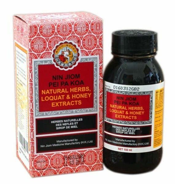 Nin Jiom Pei Pa Koa 150 ml Sore Throat Syrup Natural Herbs Loquat and