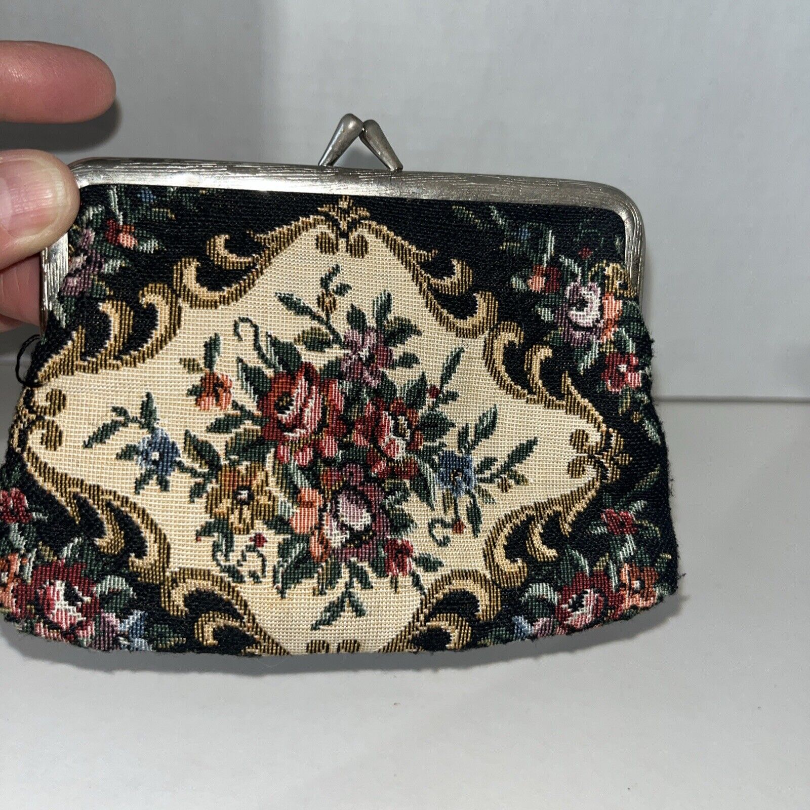Vintage Tapestry  Coin Purse  Mint Needlework - image 4