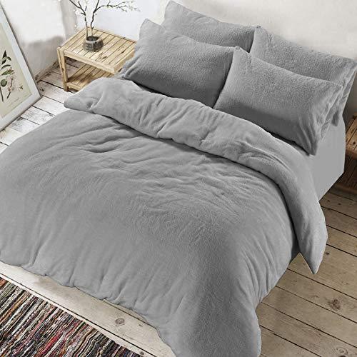 Teddy Fleece Duvet Cover Bedding And Pillow Case Teddy Bear Thermal Fleece Duvet - Picture 2 of 7