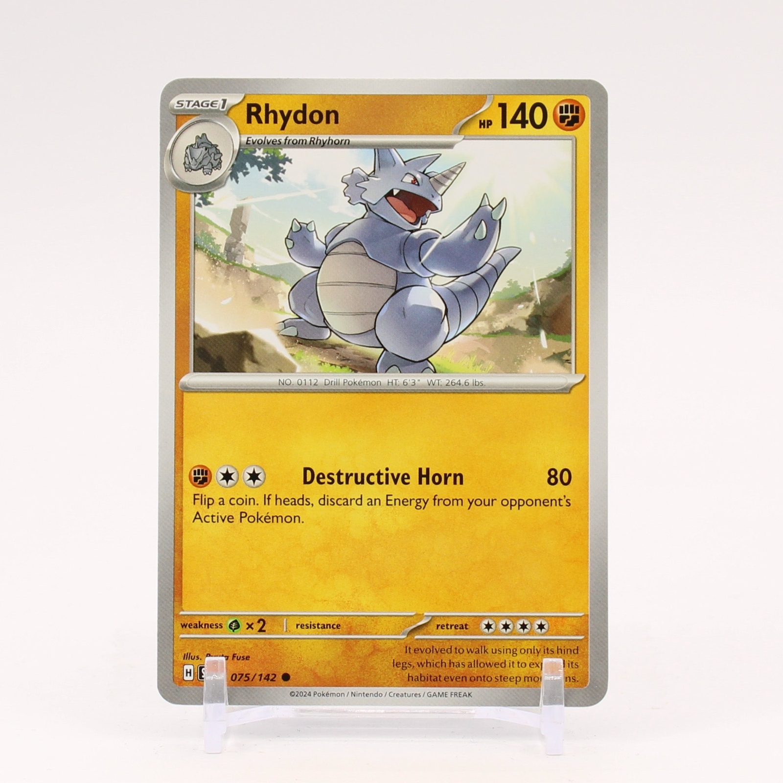 Rhydon - 075/142 Stellar Crown Pokemon - NM/MINT