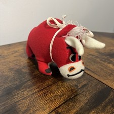 1970 Vintage Dakin Dream Pets "Tabasco" the Red Bull Made In USA Decor Toy