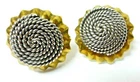 VINTAGE TAXCO MEXICO STERLING SILVER SUN EARRINGS - MARKED TS-01