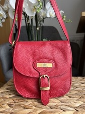 Rowallan Shoulder Bag Hand Made Fine Leather Mini Crossbody  - Red