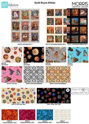 Quilting Treasures - Quilt Room Kitties 36.5" Cat Picture Patch Panel - Black - Picture 3 of 5