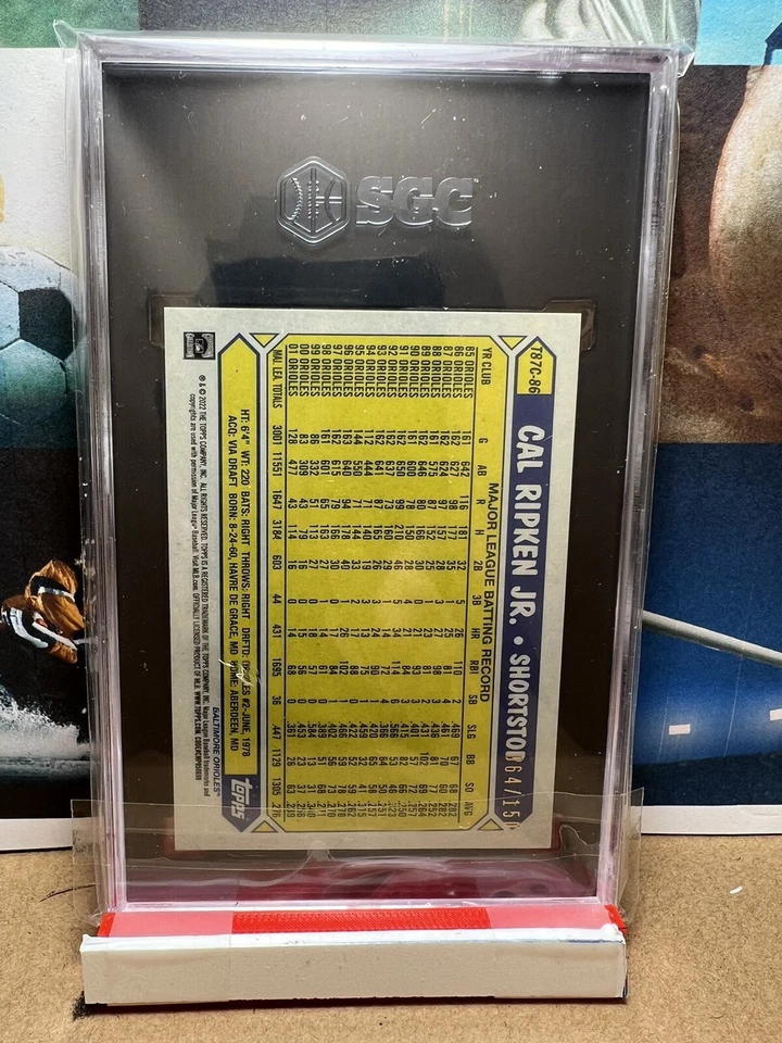 Cal Ripken Jr. 2022 Topps '87 Chrome Blue Refractor 64/150 - Image 2 of 2