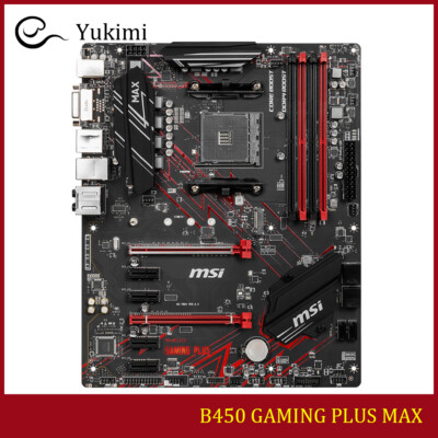 FOR MSI B450 GAMING PLUS MAX AMD DDR4 64GB DVI-D HDMI Motherboard