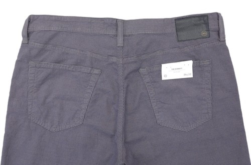 Pantalones ajustados AG Adriano Goldschmied para hombre 36 x 32 Everett pata de gallo nuevos con etiquetas $198 - Imagen 8 de 12