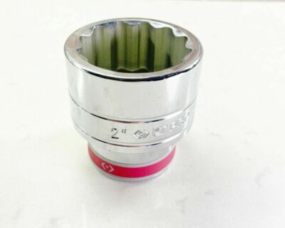 NEW KT PRO 1'' Drive 12-Point 2 inch Standard Socket Chrome Vanadium Steel