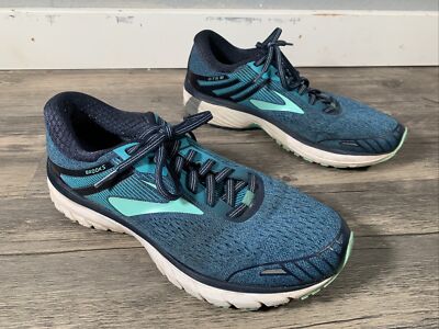 Brooks Women GTS Adrenaline 18 Lace Up Shoes Blue Teal 1202681B495 US Size 9