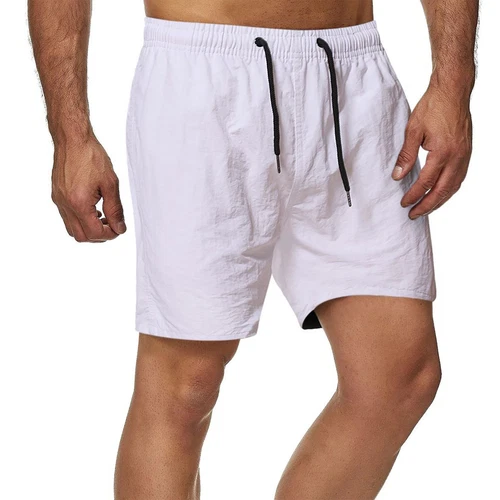 Herren Freizeit Lose Shorts Taschen Kordelzug Einfarbig Strand Basic Shorts - Bild 34 von 64