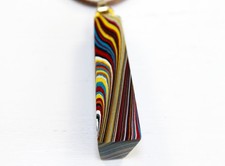 Fordite Necklace - Corvette Fordite - 36.06mm x 9.34mm x 8.36mm (N124)