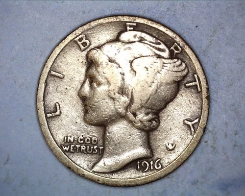 1916-S MERCURY DIME   VG/F *** 327-6