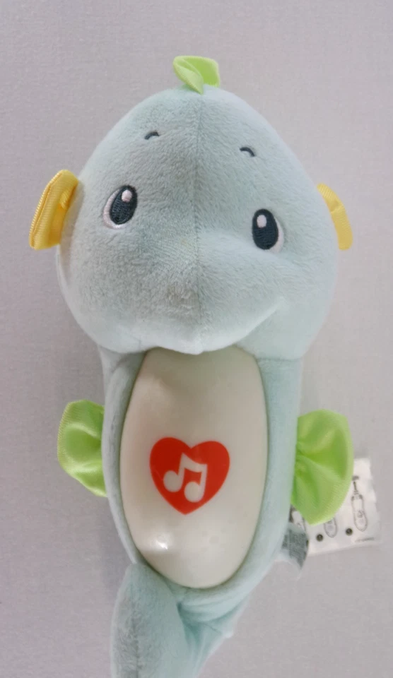 Fisher-Price успокаивающий и светящийся голубой морской конек с подсветкой музыкальный плюшевый 10 дюймов работает - Изображение 2 из 4