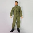 Vintage Hasbro 1964 GI Joe Action Figure Flocked Fuzzy Brown Hair Blue Eyes Scar