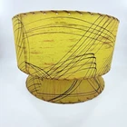 VTG MCM Fiberglass Shade 2-Tier Mid Century Modern Lighting Atomic 50s 17"x11"