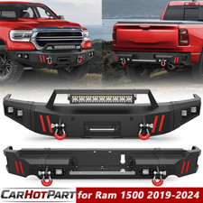 Front Or Rear Bumper For Dodge Ram 1500 2019-2024 W Winch Plate Led Lights Front Or Rear Bumper For Dodge Ram 1500 2019-2024 W Winch Plate Led Lights