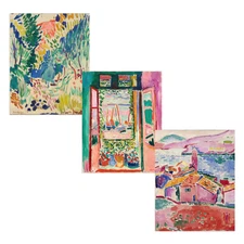 Fauvist Landscape Posters Set of 3 | Henri Matisse Style Wall Art Prints | 12x16