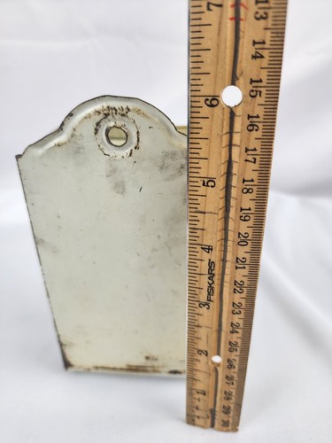 Vintage tin metal MATCHES HOLDER stick match floral country primitive wall - Picture 3 of 4