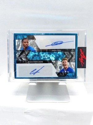 2024 Leaf Decadence Ansu Fati/Evan Ferguson Aqua Foil FIFA Auto Autograph #10/10