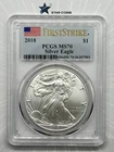 2018 Silver Eagle PCGS MS70 First Strike