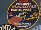 vintage porcelain winchester sign